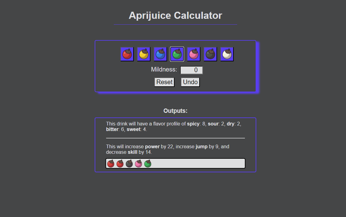 Image of Aprijuice Calculator Project